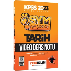 Yediiklim Yayınları KPSS 2023 Genel Kültür ÖSYM Ne Sorar Tarih Video Ders Notu