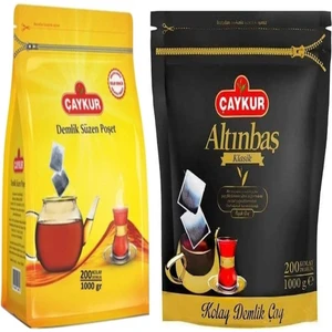 Altınbaş ve Siyah Süzen Demlik Poşet 5 gr 200 Adet 1000 Grx2