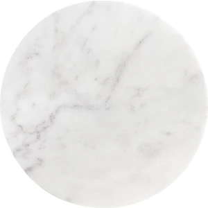 The Mia Marbre Mermer 30 cm Beyaz Yuvarlak Servis