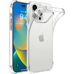 Case World Apple iPhone 14 Pro ile Uyumlu Kapak Antishock Airbag Köşe Korumalı Silikon Şeffaf ile Uyumlu Kılıf