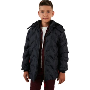 Life For Moda Erkek Çocuk Içi Peluş Astarlı Çıkarılabilir Kapüşonlu Su Geçirmez Mont 5053