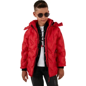 Life For Moda Erkek Çocuk Içi Peluş Astarlı Çıkarılabilir Kapüşonlu Su Geçirmez Mont 5053