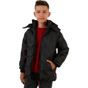 Life For Moda Erkek Çocuk Içi Peluş Astarlı Çıkarılabilir Kapüşonlu Su Geçirmez Mont 5053
