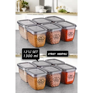 Queen’s Kitchen 12 Adet 1300ML Etiket Hediyeli Saklama Seti