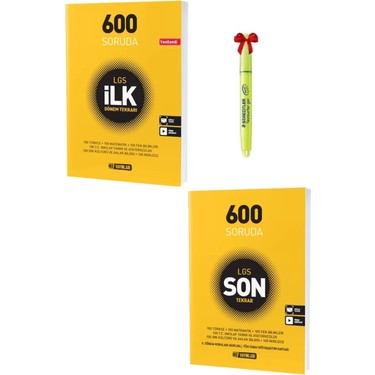 Hız Yayınları LGS 600 Soruda Ilk Dönem Tekrarı ve LGS Son Kitabı