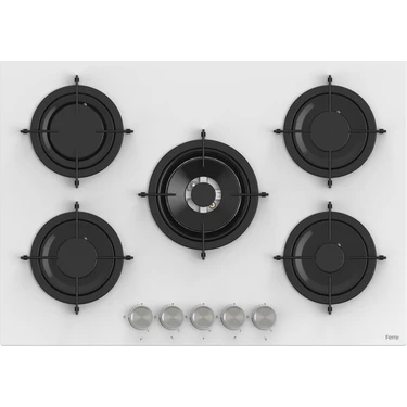 Ferre RS036 Emaye Izgara 75 cm Beyaz Cam
