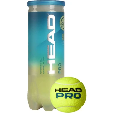 Head Pro 3'lü Kutu Tenis Topu Renkli Yapay Polimer Karışımı ile Uzun Ömürlü