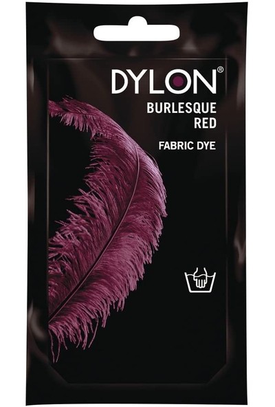 Dylon Elde Boyama - Taşlanmış Kırmızı - Burlesque Red Fabric Dye - Elde Boyama - Kumaş Boyası / Giysi Boyası