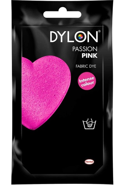 Dylon Elde Boyama -Koyu Pembe- Passion Pink- Fabric Dye - Elde Boyama - Kumaş Boyası / Giysi Boyası