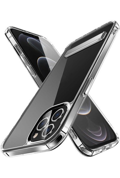 Eiroo With Stand iPhone 14 Pro Max Standlı Şeffaf Silikon Kılıf