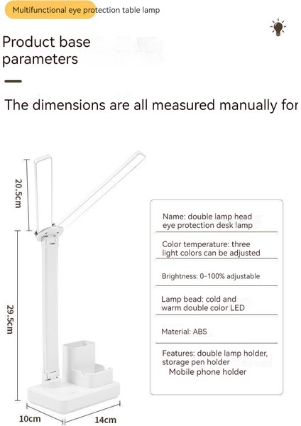 LED Dokunmatik Okuma Göz Koruması Masa Lambası