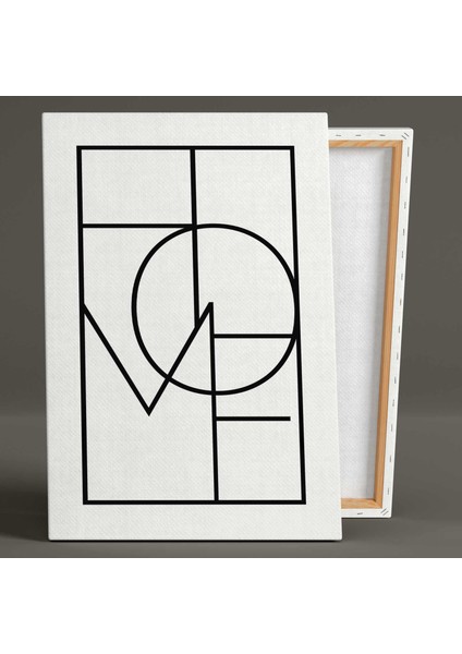 Içiçe Geçmiş Home Yazısı Ev Tipografik Modern Minimal Kanvas Tablo