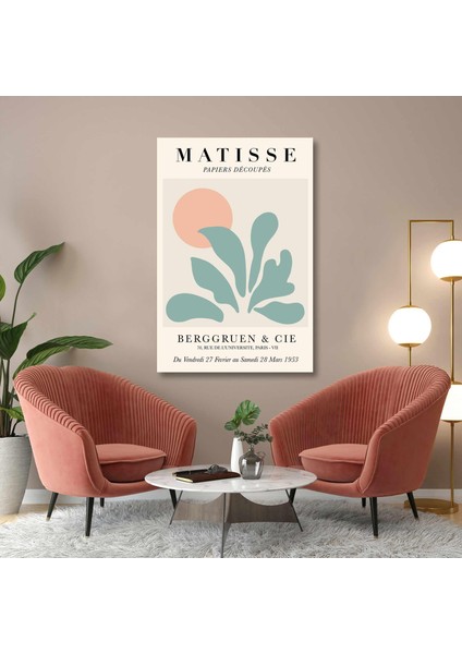 Minimal Boho Yeşil Bitki ve Güneş Bitki Minimal Kanvas Tablo