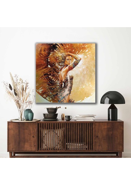 Büyük Altın Başlıklı Savaşçı Tanrıça Kanvas Tablo