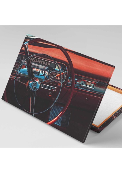 Eski Model Araba Iç Tasarımı Direksiyon Hız Göstergesi Kanvas Tablo fiyatları