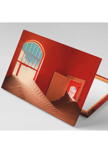 Abandoned Album Cover Album Kapağı Kırmızı Kum Dolu Odalar Kanvas Tablo fiyatları
