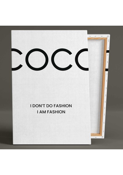 Coco Chanel Sözü Tipografik Moda Öncüsü Kanvas Tablo