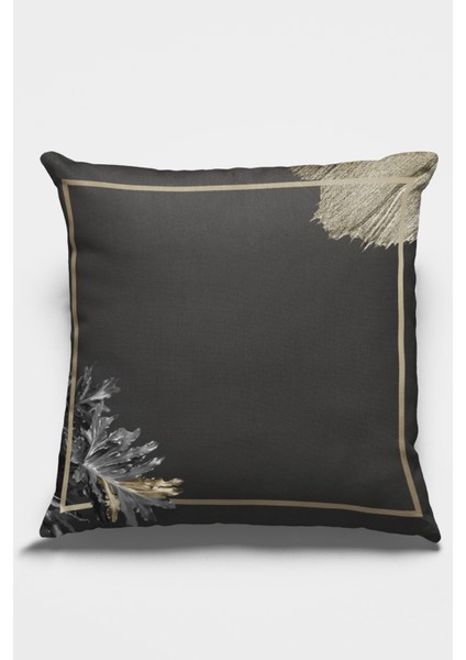Premium Tay Tüyü Dokuma Kumaş Çift Taraflı Yapraklı Kırlent Yastık Kılıfı 43X43 Cm KRL361 fiyatları
