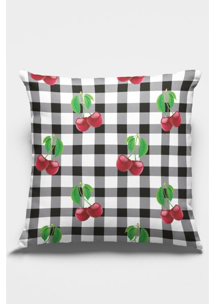 Dokuma Leke Tutmaz Premium Tay Tüyü Kumaş Çift Taraflı Kiraz Kırlent Yastık Kılıfı 43X43 Cm KRL215