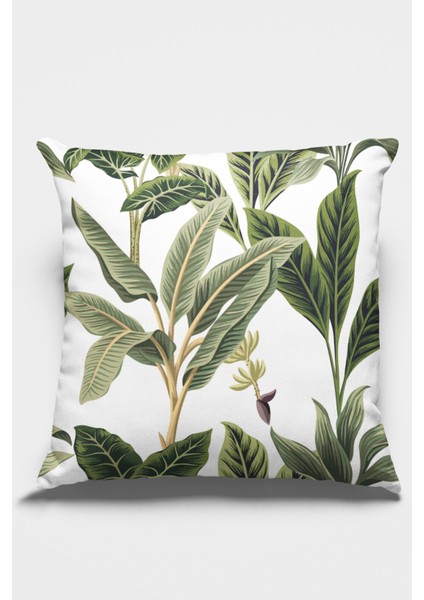 Çift Taraflı Kırlent Yastık Kılıfı Yapraklı Premium Tay Tüyü Dokuma Kumaş 43X43 Cm KRL045 fiyatları