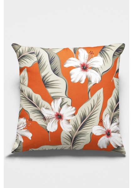 Tay Tüyü Dokuma Premium Kumaş Çift Taraflı Kırlent Yapraklı Yastık Kılıfı 43X43 Cm KRL054 fiyatları