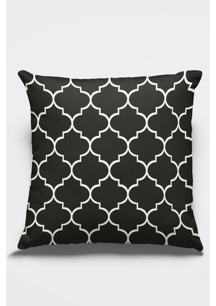 Premium Tay Tüyü Dokuma Kumaş Çift Taraflı Fas Desen Kırlent Yastık Kılıfı 43X43 Cm KRL121
