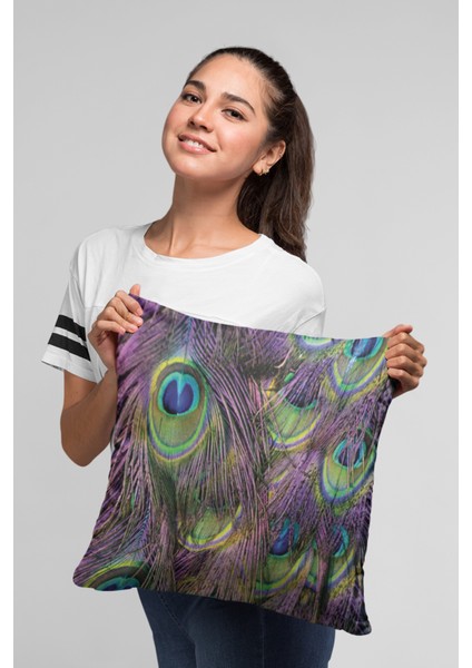 Premium Tay Tüyü Çift Taraflı Kırlent Yastık Kılıfı Dokuma Leke Tutmaz Kumaş Renkli 43X43 Cm KRL449 fırsatları