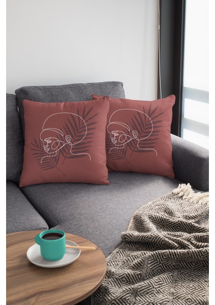 Tay Tüyü Premium Leke Tutmaz Kumaş Çift Taraflı Soyut Kırlent Yastık Kılıfı 43X43 Cm KRL036 modelleri