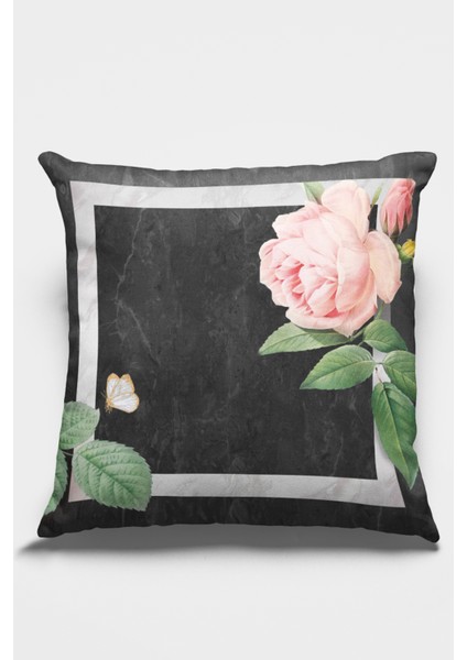 Premium Tay Tüyü Dokuma Kumaş Çiçekli Çift Taraflı Kırlent Yastık Kılıfı 43X43 Cm KRL095 fiyatları
