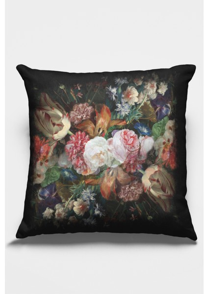 Çiçekli Kırlent Yastık Kılıfı Premium Tay Tüyü Dokuma Kumaş Çift Taraflı 43X43 Cm KRL103 fiyatları