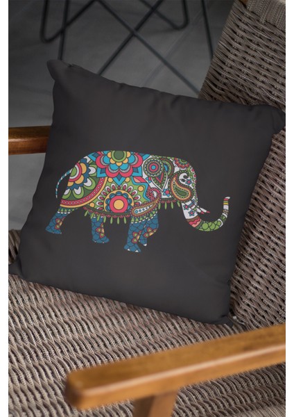 Premium Filli Tay Tüyü Çift Taraflı Kırlent Yastık Kılıfı Dokuma Kumaş 43X43 Cm KRL364 fiyatları