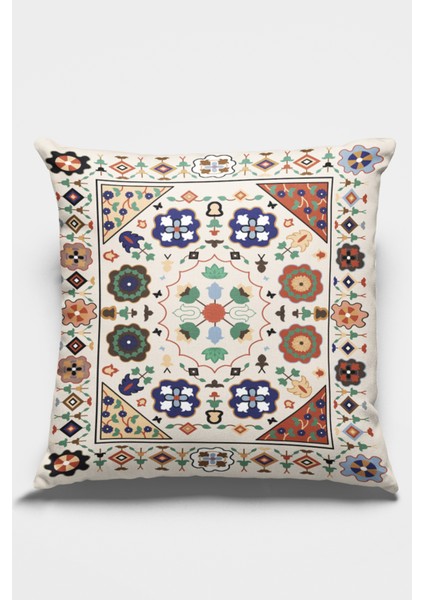 Dokuma Premium Tay Tüyü Kumaş Çift Taraflı Etnik Kırlent Yastık Kılıfı 43X43 Cm KRL357 fiyatları