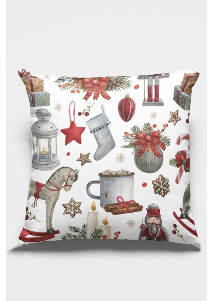 Tay Tüyü Premium Leke Tutmaz Kumaş Çift Taraflı Kırlent Yastık Kılıfı Christmas 43X43 Cm KRL079 fiyatları