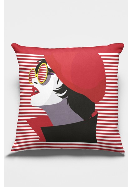 Modern Dokuma Premium Tay Tüyü Kumaş Çift Taraflı Kırlent Yastık Kılıfı 43X43 Cm KRL066 fiyatları