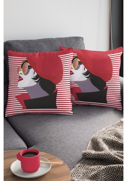 Modern Dokuma Premium Tay Tüyü Kumaş Çift Taraflı Kırlent Yastık Kılıfı 43X43 Cm KRL066 modelleri