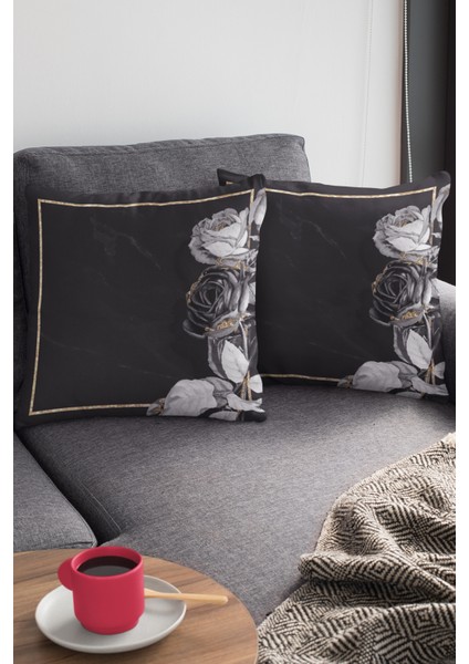 Premium Tay Tüyü Dokuma Kumaş Çiçekli Çift Taraflı Kırlent Yastık Kılıfı 43X43 Cm KRL447 modelleri