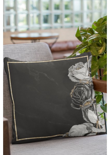 Premium Tay Tüyü Dokuma Kumaş Çiçekli Çift Taraflı Kırlent Yastık Kılıfı 43X43 Cm KRL447 fırsatları