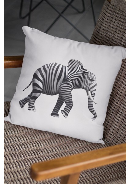 Çift Taraflı Kırlent Yastık Kılıfı Filli Premium Tay Tüyü Dokuma Kumaş 43X43 Cm KRL446 fiyatları