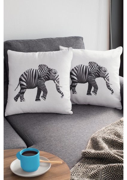 Çift Taraflı Kırlent Yastık Kılıfı Filli Premium Tay Tüyü Dokuma Kumaş 43X43 Cm KRL446 modelleri