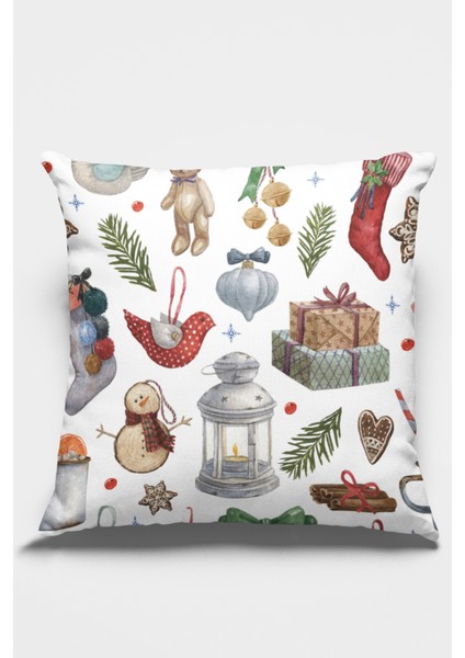 Premium Tay Tüyü Leke Tutmaz Kumaş Çift Taraflı Kırlent Yastık Kılıfı Christmas 43X43 Cm KRL058 fiyatları