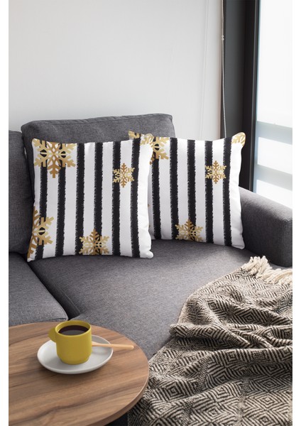 Leke Tutmaz Premium Tay Tüyü Kumaş Çift Taraflı Kırlent Yastık Kılıfı Christmas 43X43 Cm KRL158 modelleri