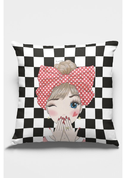 Pop Art Premium Kumaş Tay Tüyü Dokuma Dekoratif Çift Taraflı Kırlent Kılıfı 43X43 Cm KRL111 fiyatları