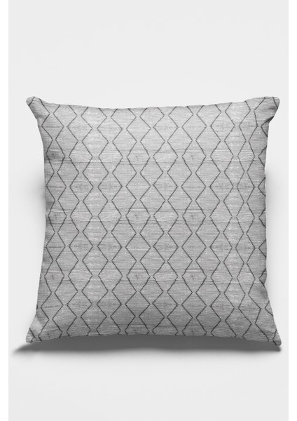 Tay Tüyü Dokuma Premium Kumaş Çift Taraflı Kırlent Sade Çizgili Yastık Kılıfı 43X43 Cm KRL082