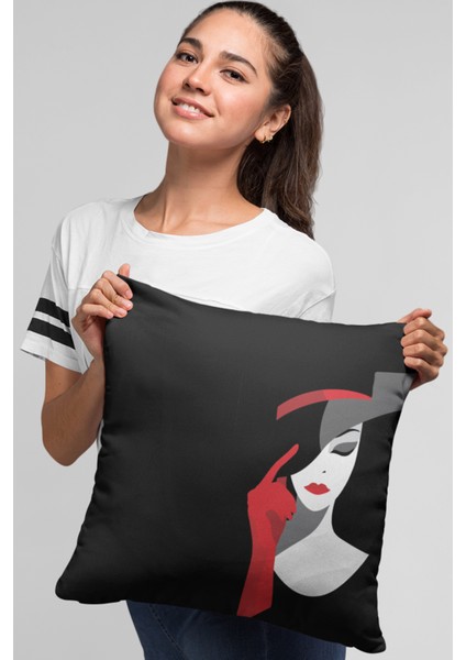 Premium Tay Tüyü Dokuma Kumaş Çift Taraflı Modern Kırlent Yastık Kılıfı 43X43 Cm KRL443 fırsatları