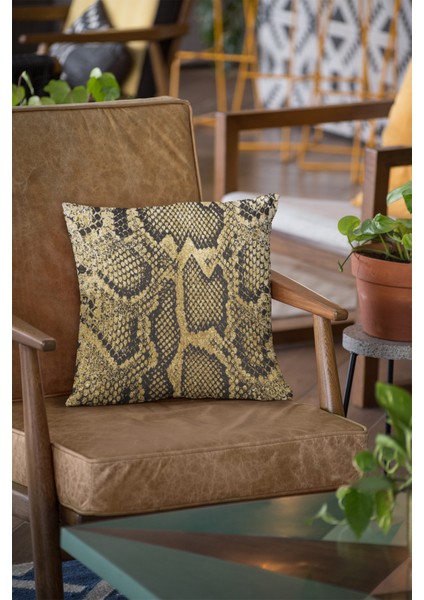 Tay Tüyü Dokuma Premium Kumaş Dekoratif Çift Taraflı Timsah Desen Kırlent Kılıfı 43X43 Cm KRL067 fiyatları