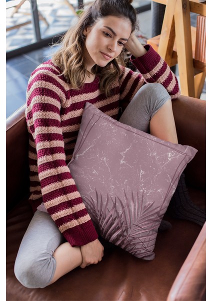 Tay Tüyü Dokuma Premium Kumaş Dekoratif Çift Taraflı Kırlent Yastık Kılıfı 43X43 Cm KRL094 fırsatları