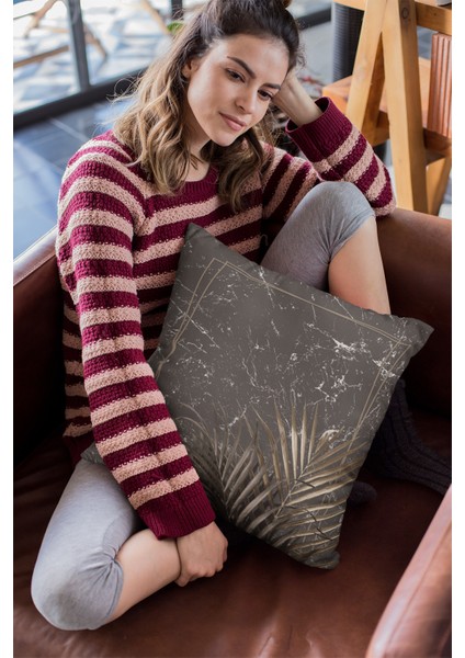 Premium Kumaş Tay Tüyü Dokuma Dekoratif Çift Taraflı Kırlent Yastık Kılıfı 43X43 Cm KRL401 fırsatları