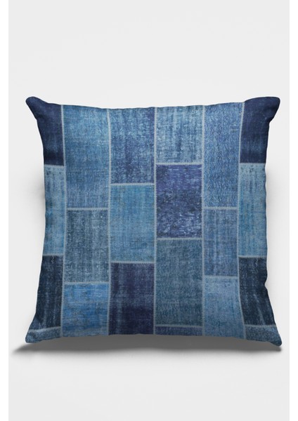 Patchwork Dokuma Kumaş Premium Tay Tüyü Çift Taraflı Kırlent Yastık Kılıfı 43X43 Cm KRL297