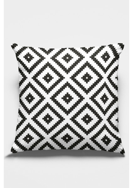 Karo Desen Dokuma Premium Tay Tüyü Kumaş Çift Taraflı Kırlent Yastık Kılıfı 43X43 Cm KRL108