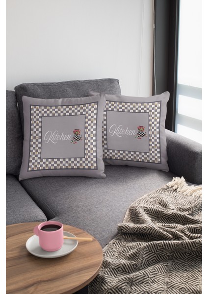 Dokuma Kumaş Premium Tay Tüyü Çift Taraflı Kırlent Yastık Kılıfı Fas Desen 43X43 Cm KRL165